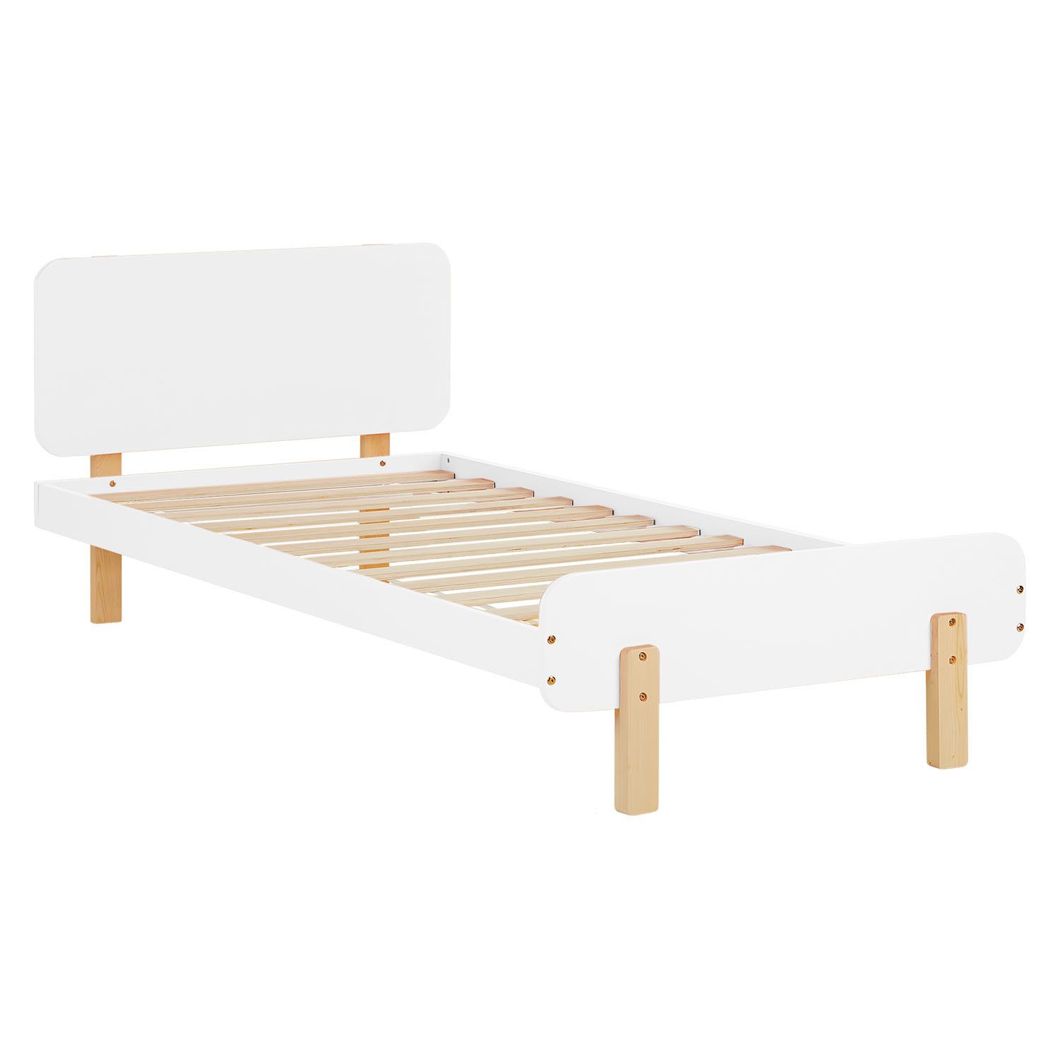 Homestyle4u Kinderbett 90x200 mit Lattenrost in Weiß 2607 günstig online kaufen