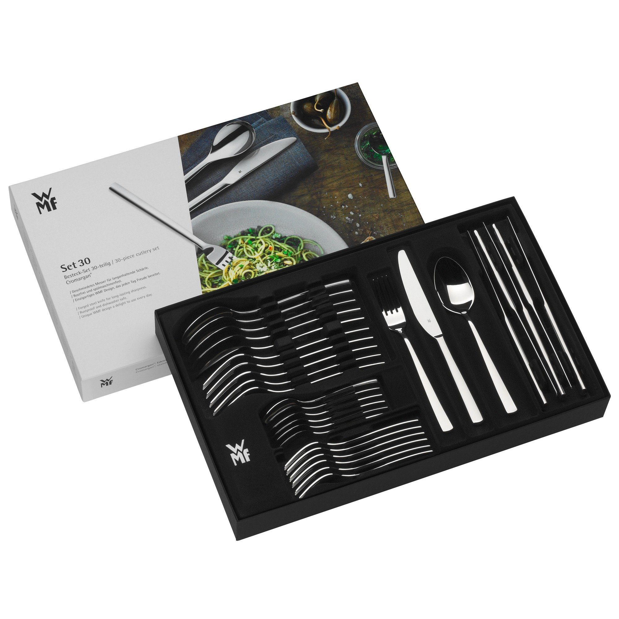 WMF Besteck-Set Philadelphia Besteck-Set, 30-teilig, Cromargan®, 6 Personen, Cromargan® Edelstahl rostfrei 18/10