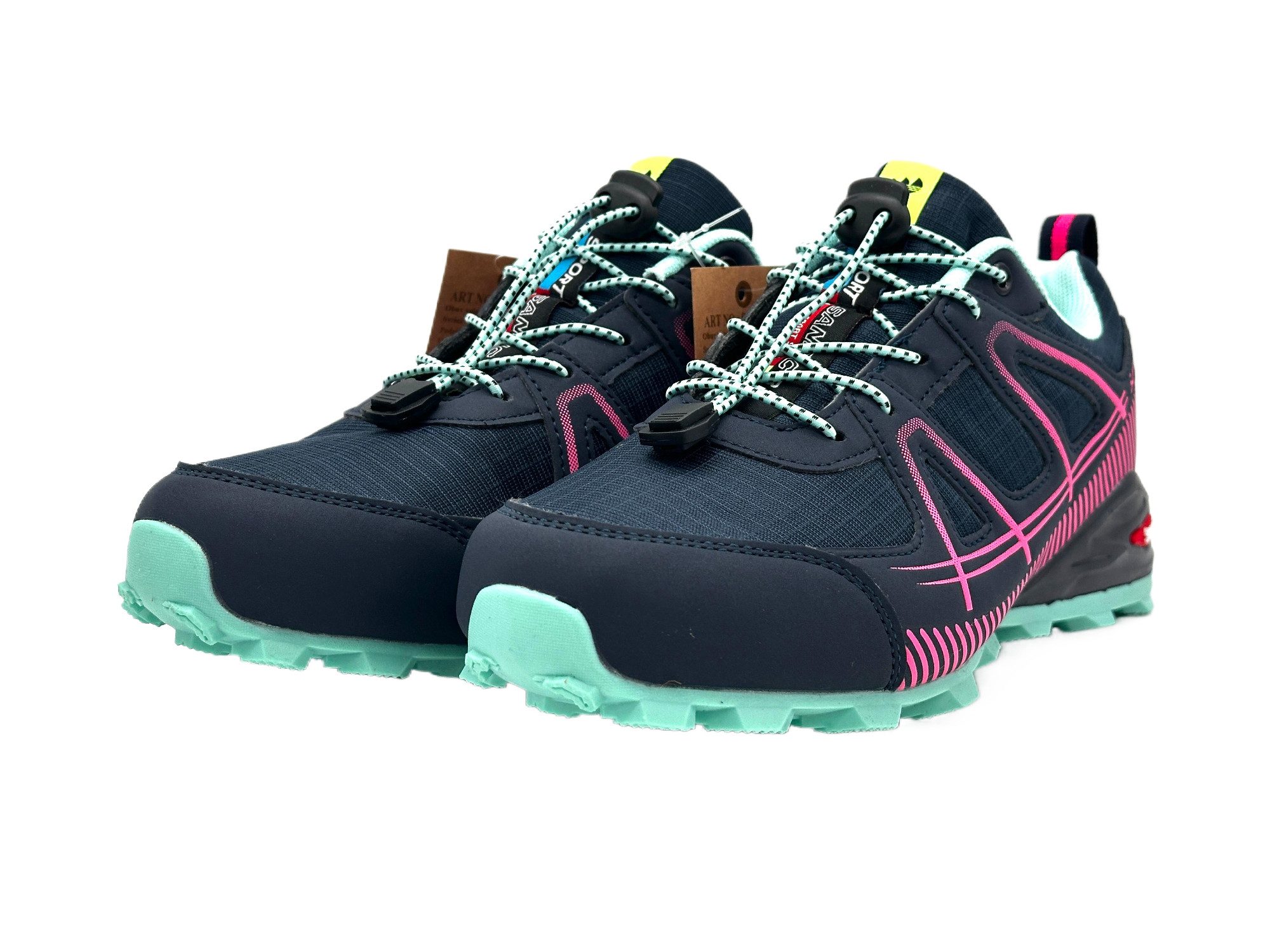 Nowaland Wanderschuhe multifunktionaler Outdoorschuh Trekkingschuh Schnellverschluss, Atmungsaktives Mesh, Stoßdämpfende Sohle