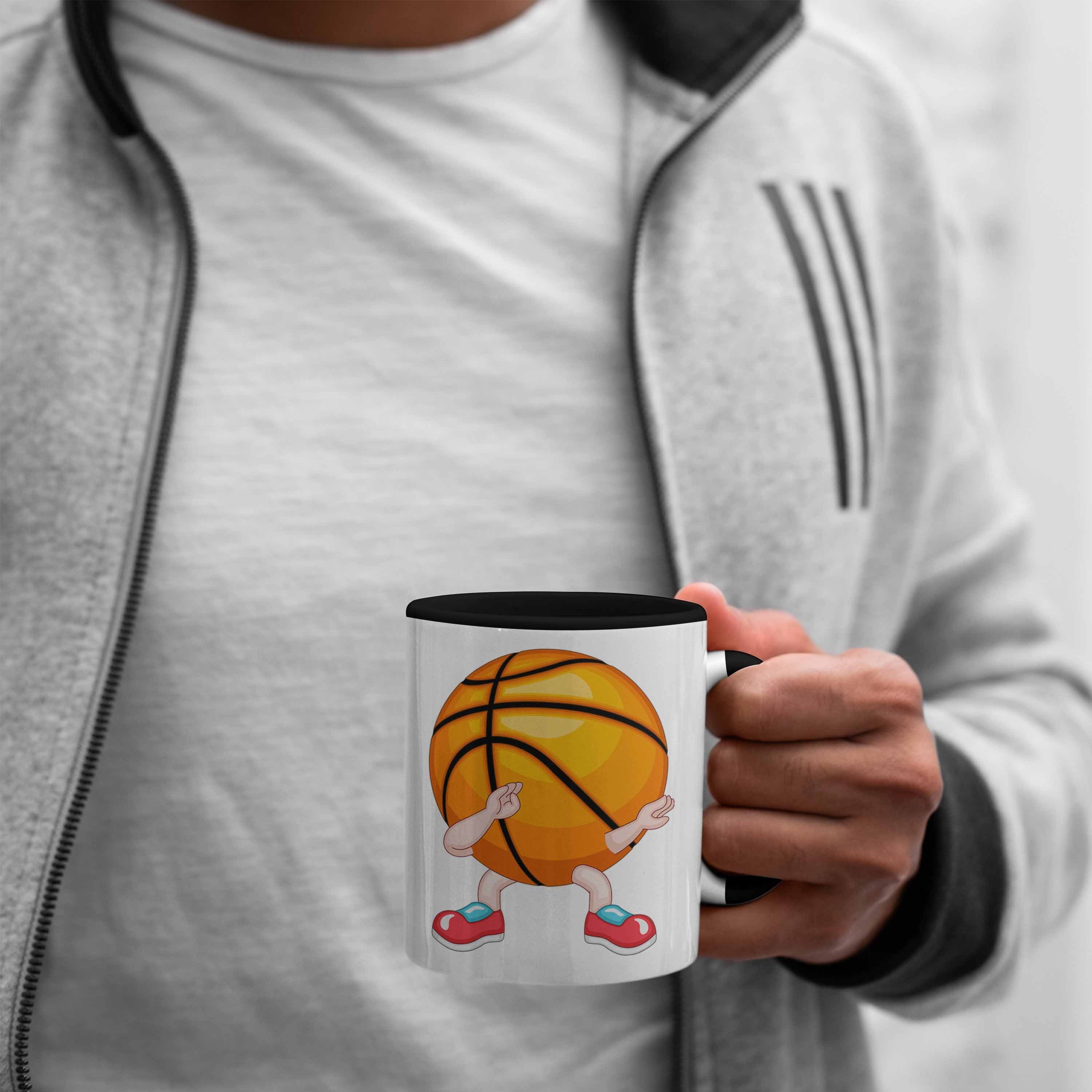 Trendation Tasse Lustige Basketball Tasse Geschenk Spieler Schwarz Trainer für Coach Basketball