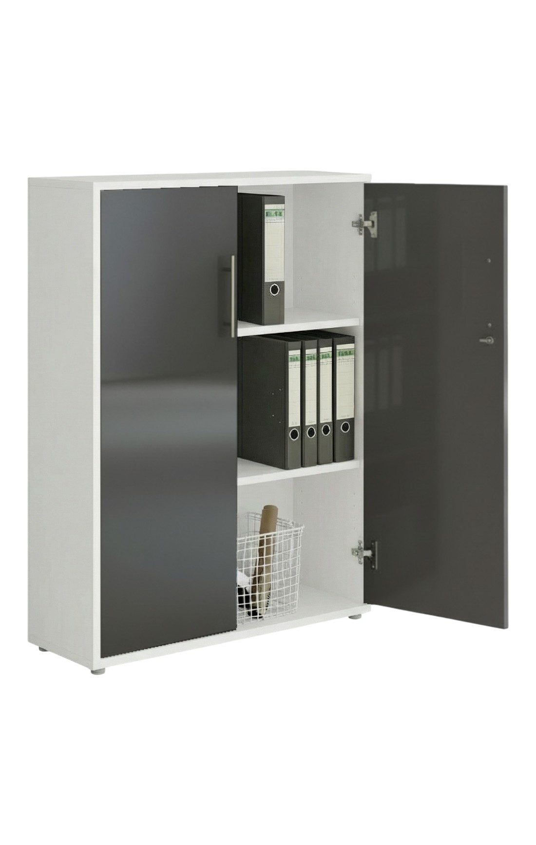 moebel-dich-auf Aktenschrank TABOR 4 (Büroschrank Mehrzweckschrank ideal für DIN A4 Ordner, abschließbar Metallgriffe) Made in Germany – Bild 4 von 5