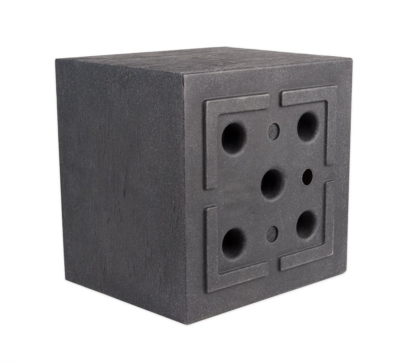 Thumbnail - BigDean Blumentopf 2er Set Pflanzkübel 39x39 cm Granit-Optik Anthrazit Außen Pflanztopf