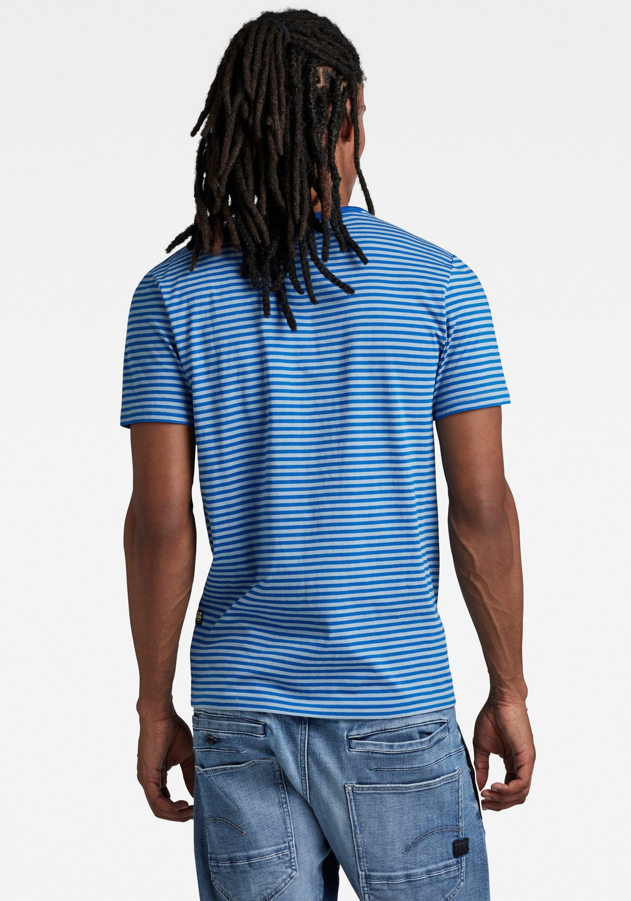 Stripe lapis G-Star blue Slim stripe T-Shirt Lake/ RAW
