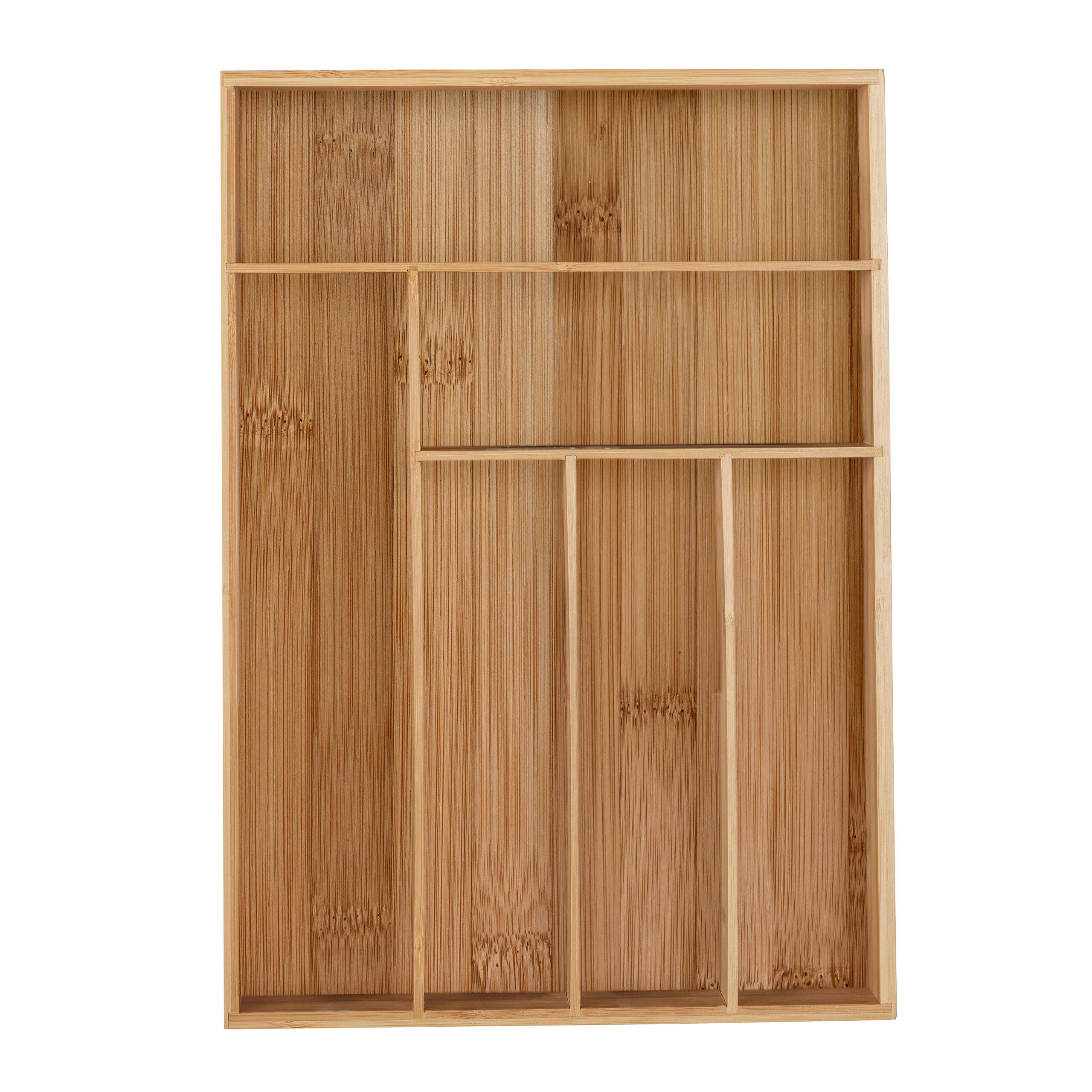 relaxdays Besteckkasten Bambus 6 Fäch günstig online kaufen