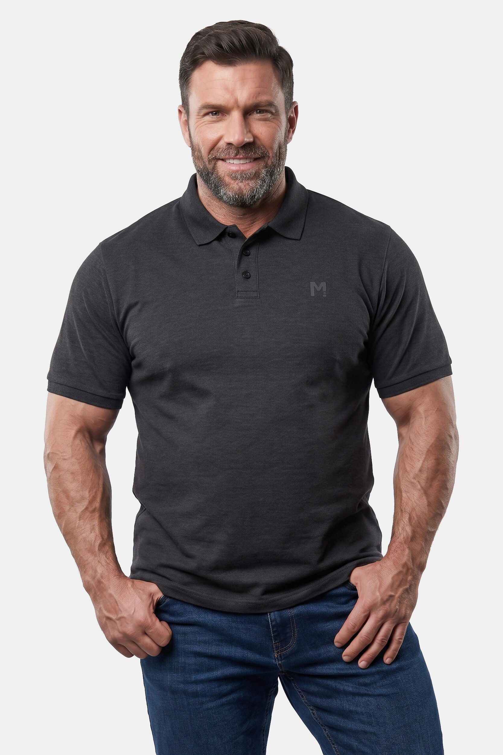 Men Plus Poloshirt Poloshirt Basic Piqué Halbarm