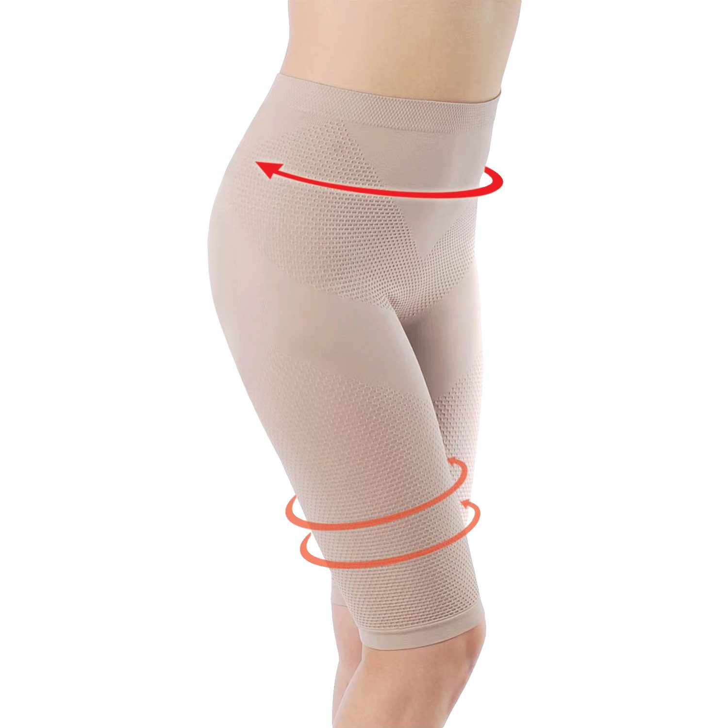 Miederhose Damen Gym Slim Panty TEXEMP Beige Figurformend & Bauchweg (1-St) Bauchkontrolle Bodyshaper Shapewear Shapingpants
