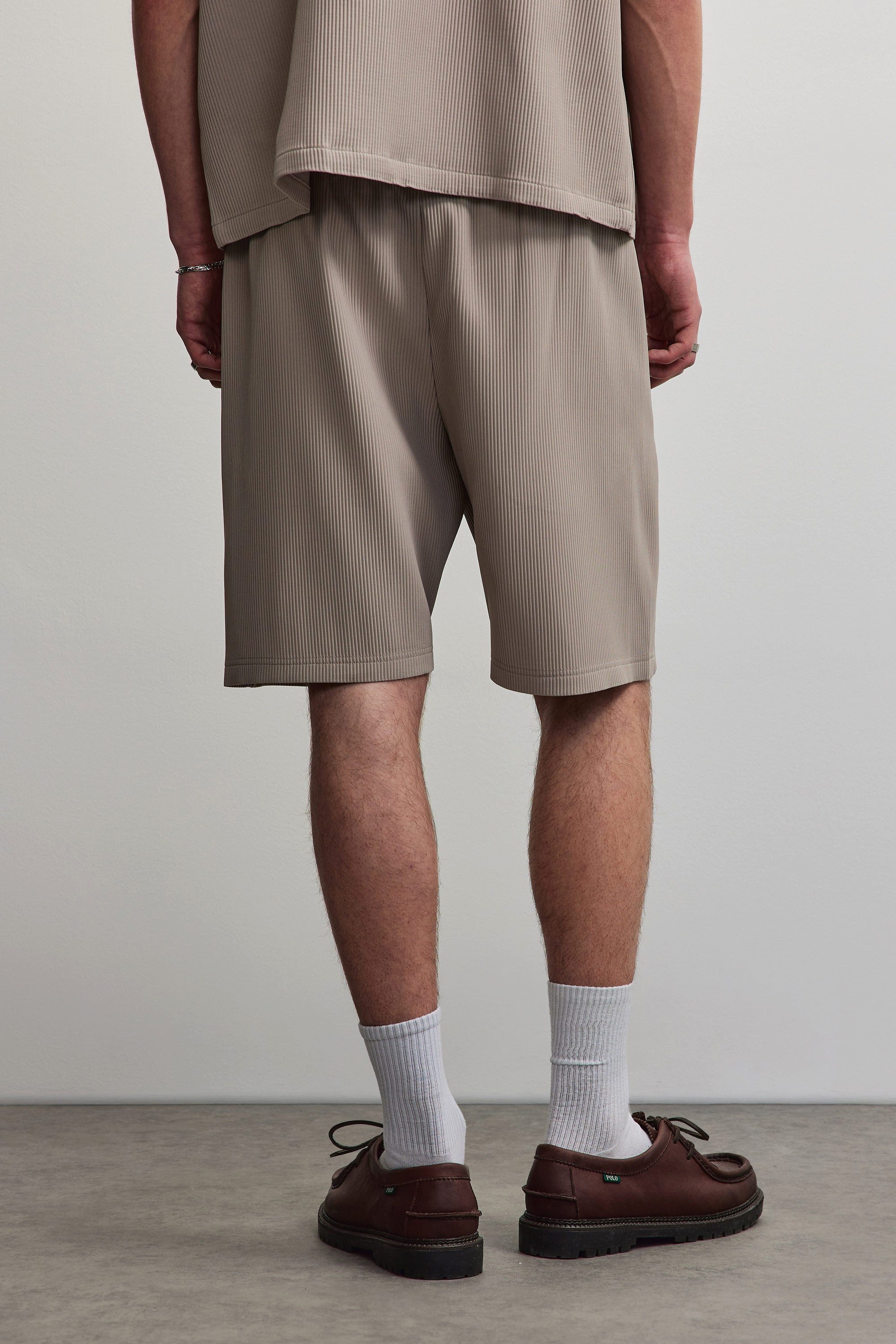 PEGADOR Shorts TROY PLISSEE SHORTS Baumwollmischung, regular fit