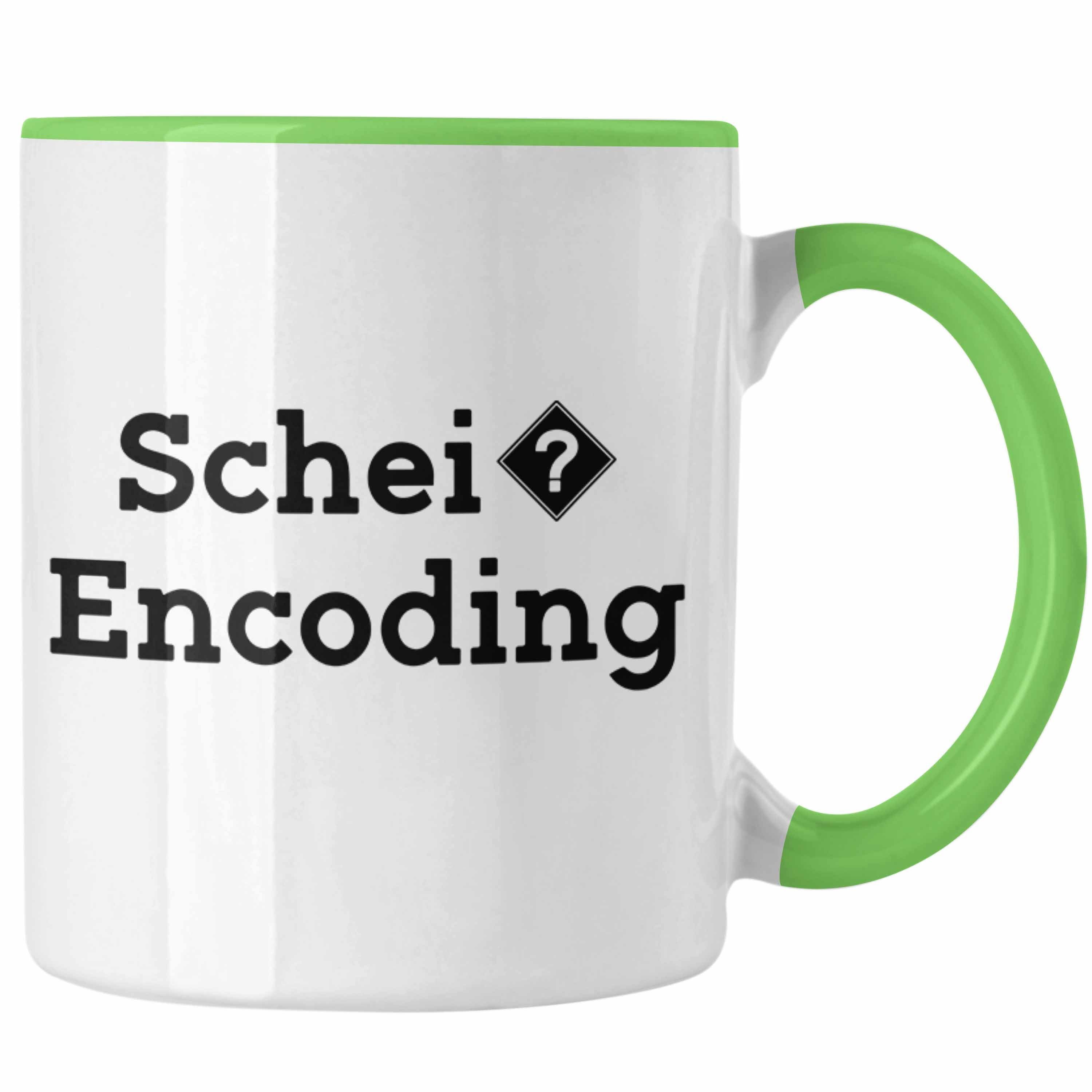 Trendation Tasse Coder Tasse Geschenk für Programmierer Softwareentwickler Nerds Gesch Grün