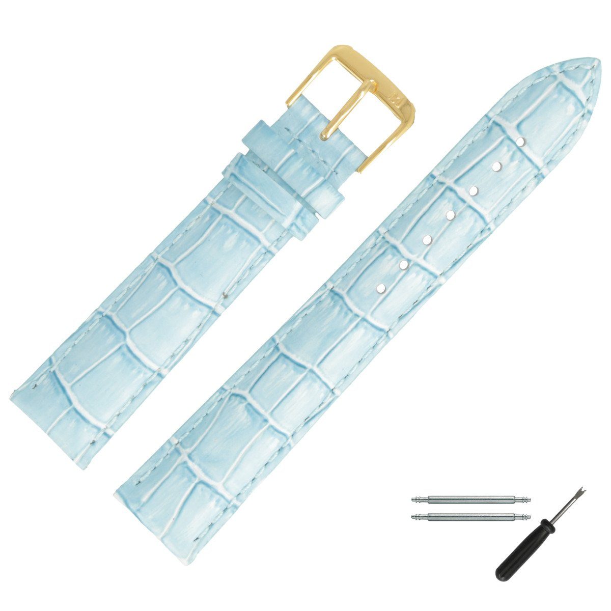 MARBURGER Uhrenarmband 14mm Leder Alligator Prägung günstig online kaufen