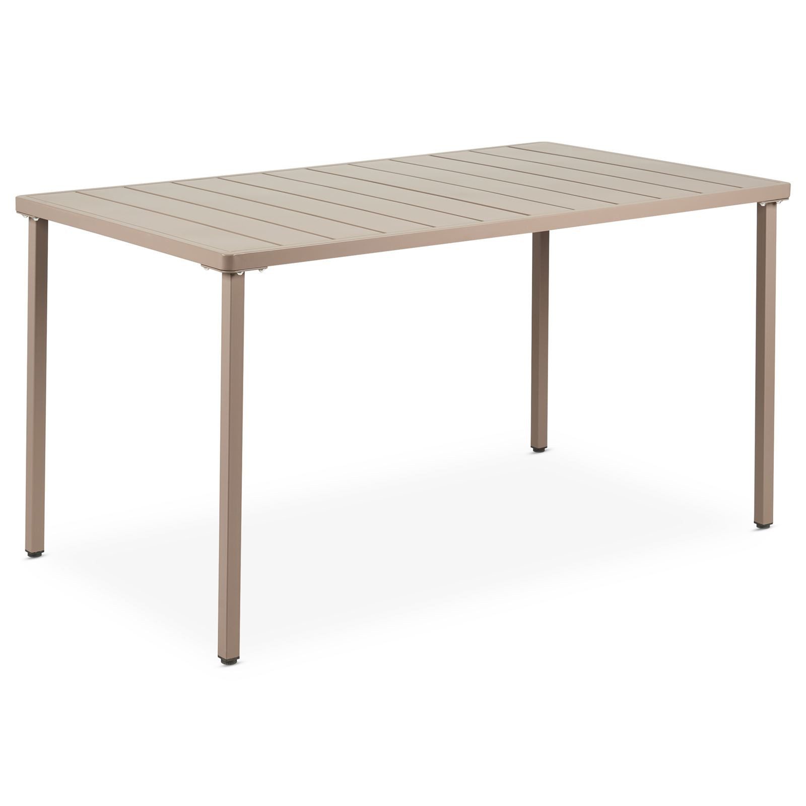 IDIMEX Gartentisch AZALEA, Outdoor Tisch 140x80cm wetterfest aus Metall Terrassentisch champagner