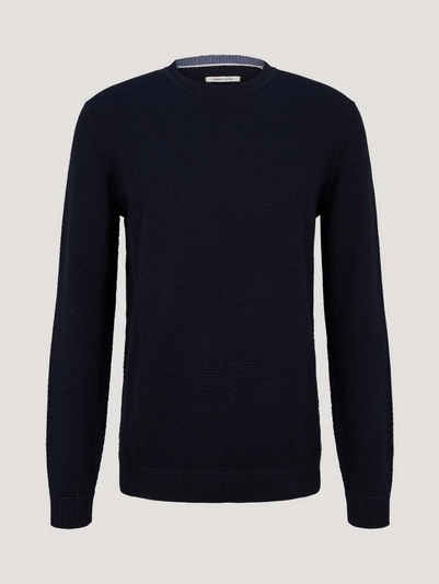 TOM TAILOR Sweatshirt Basic Structure Sweater (1-tlg)
