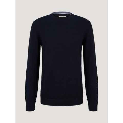 TOM TAILOR Sweatshirt Basic Structure Sweater (1-tlg)