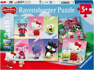 Ravensburger Puzzle Hello Kitty, Abenteuer in Cherry Town, 147 Puzzleteile, Made in Europe, FSC® - schützt Wald - weltweit