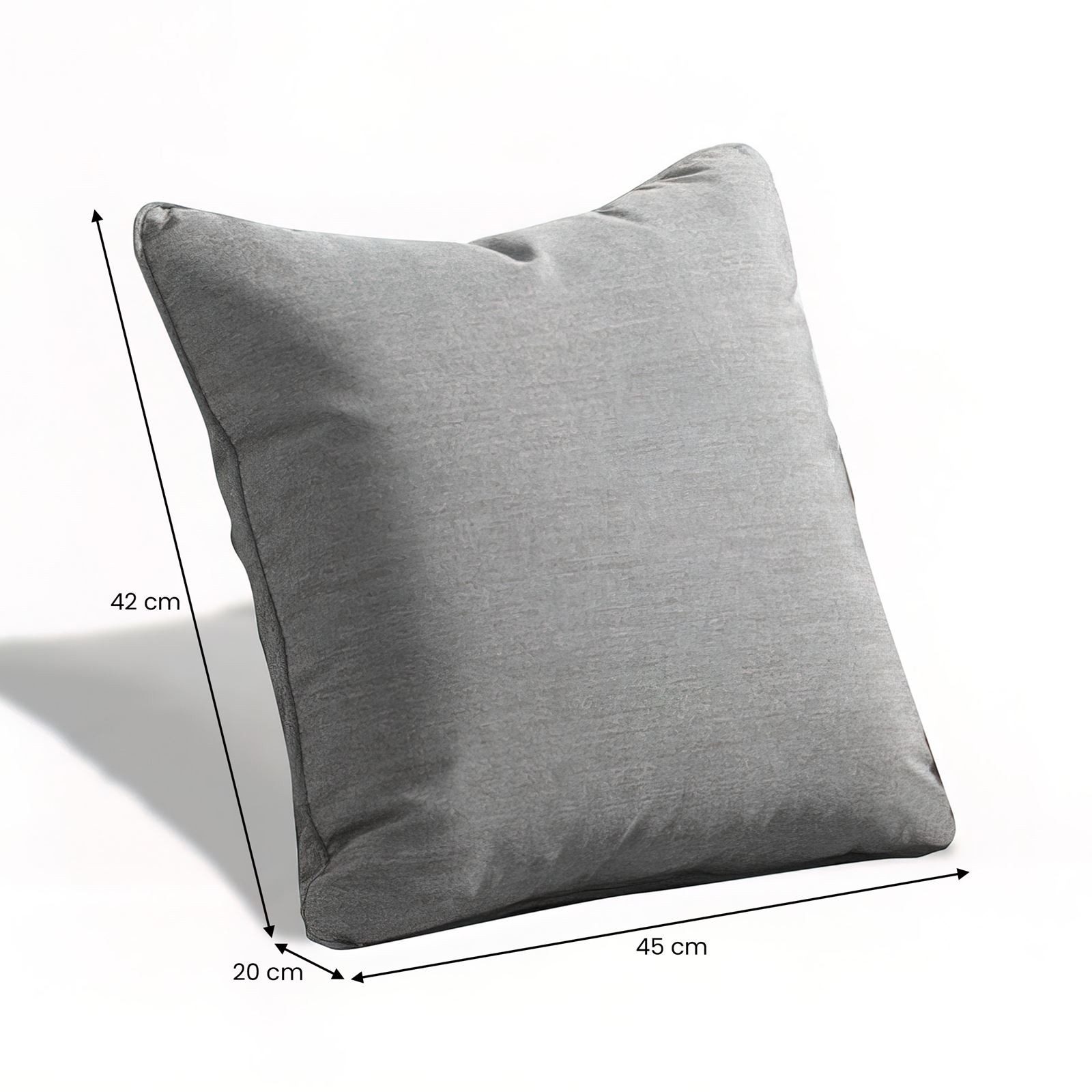 IDIMEX Dekokissen BARI, Outdoor-Kissen für Gartensofa wasserabweisender Bezug dunkelgrau