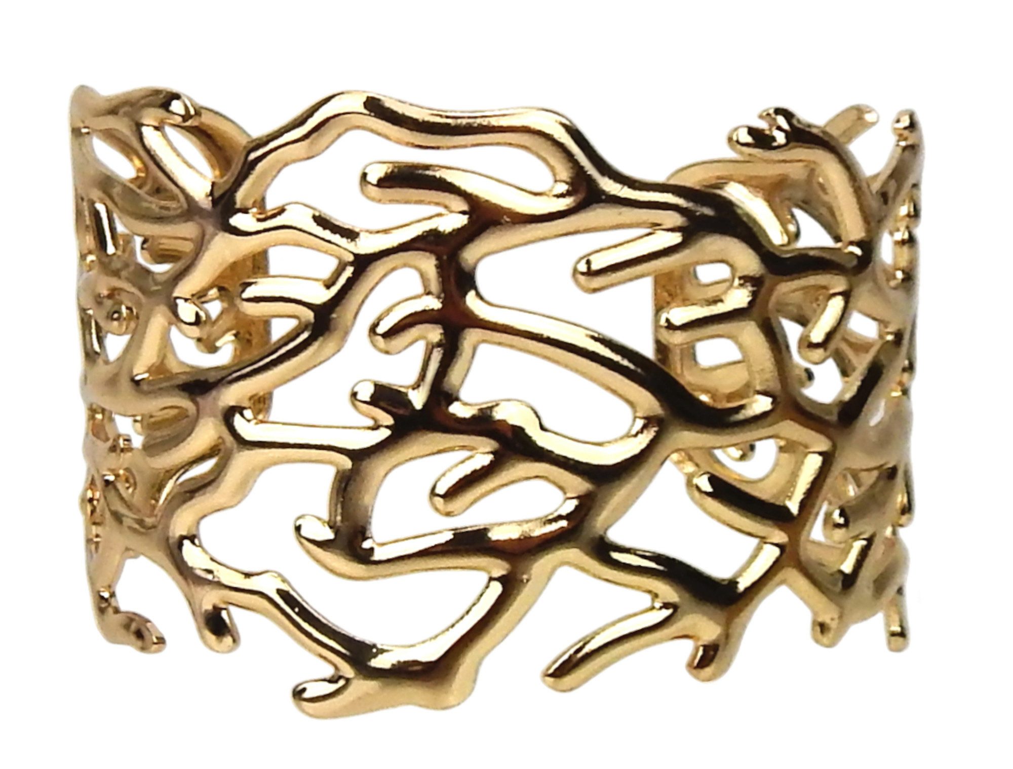 Ella Jonte Armreif, im Korallendesign – goldfarben, verstellbar