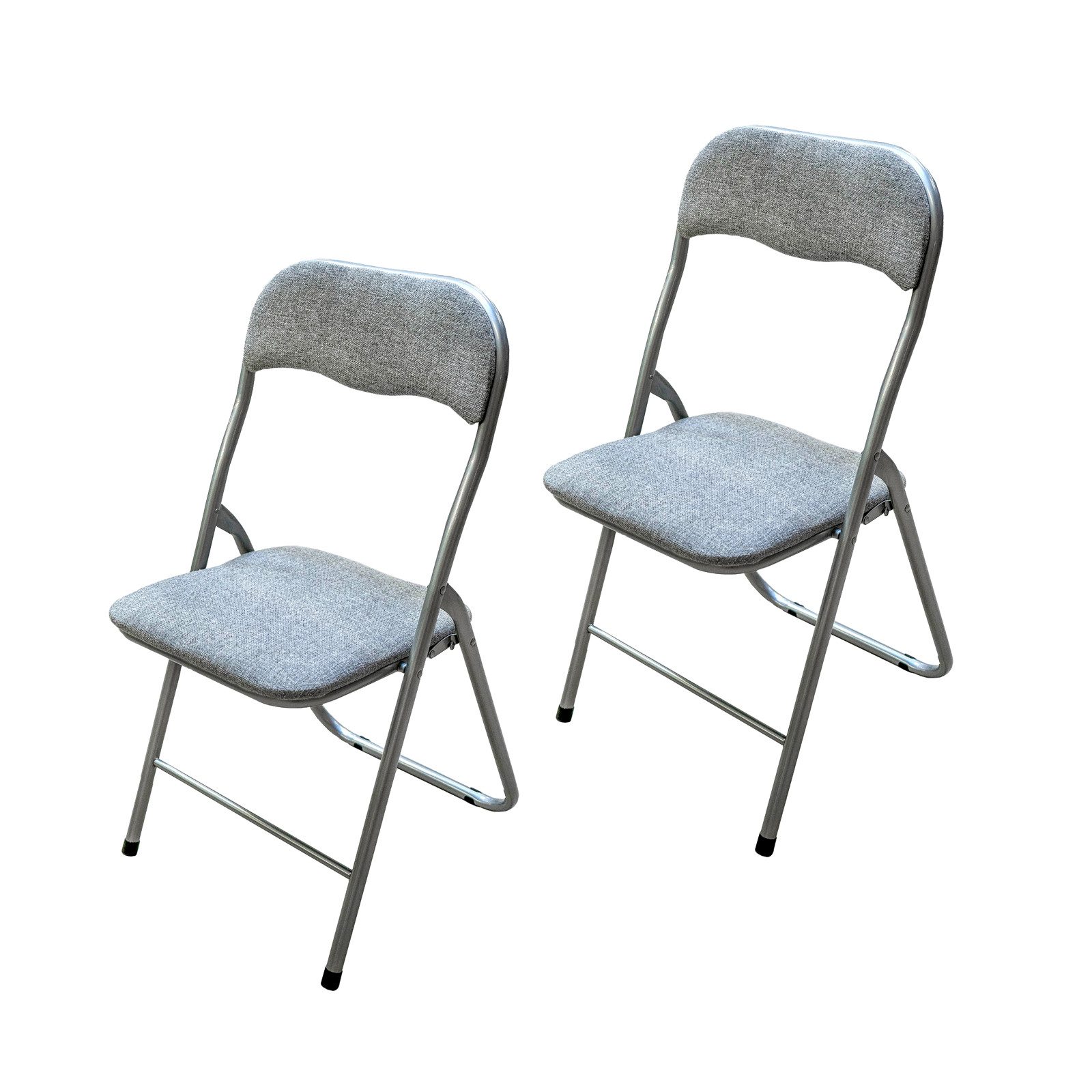 HTI-Living Klappstuhl Klappstuhl 2er Set Dima Fabric Grau (Set, 1 St), Küchenstuhl Eventbestuhlung