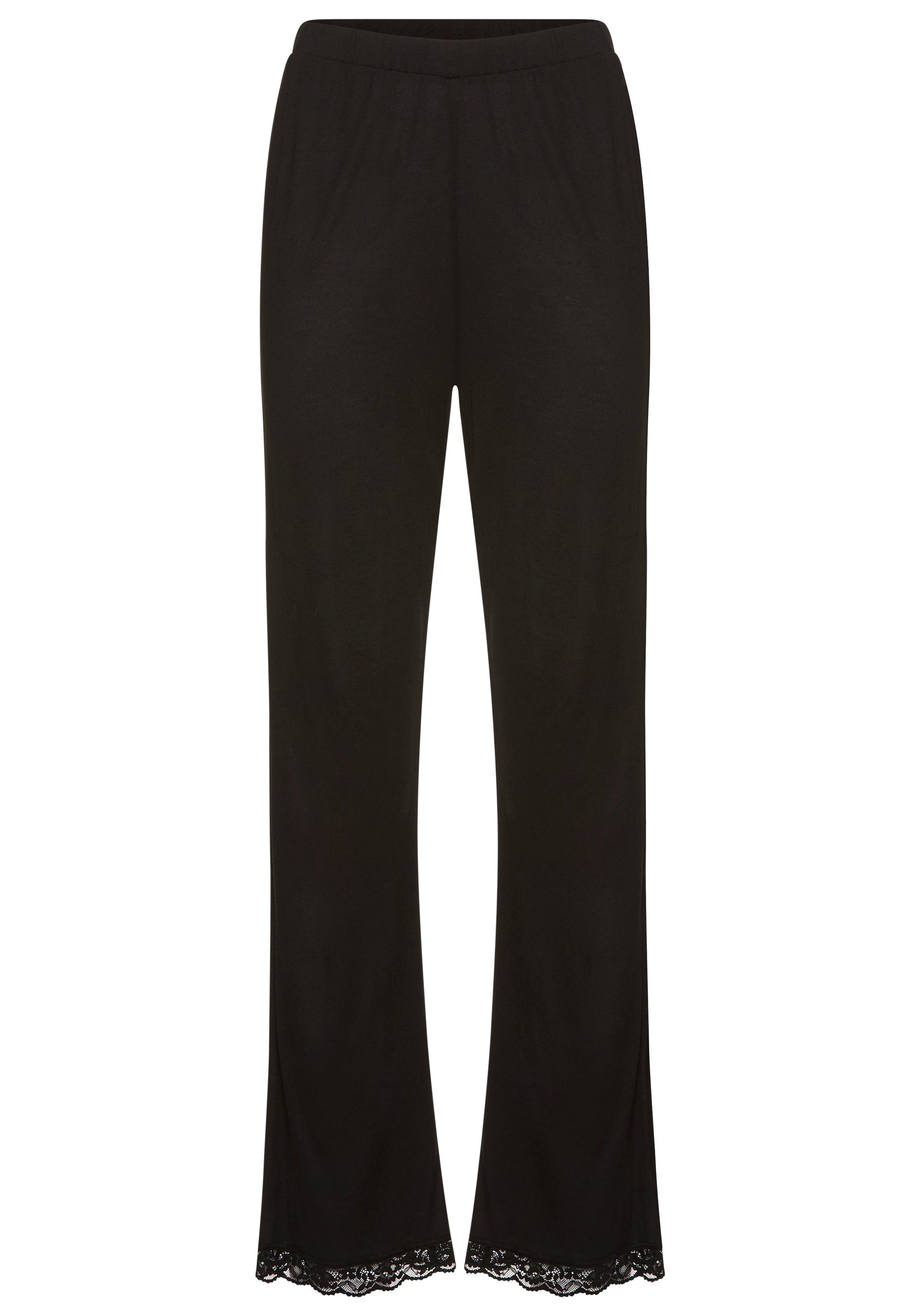 LASCANA Schlafhose mit Spitzenbesatz am Beinaum günstig online kaufen