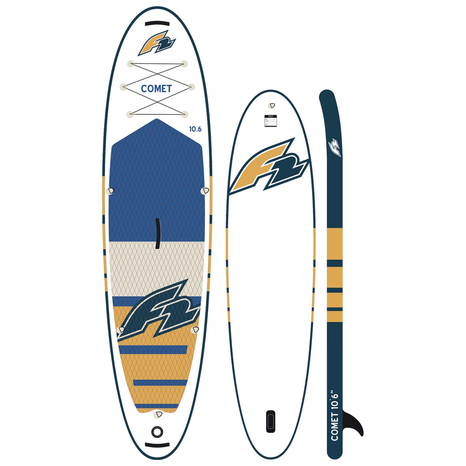 F2 SUP-Board F2 SUP Stand Up Paddle Board Comet - Board only 354cm 11,6 Weiss, Aufblasbar
