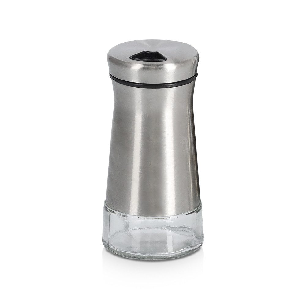 Zeller Present Gewürzstreuer, Glas/Edelstahl, transparent, Ø5 x 11,3 cm