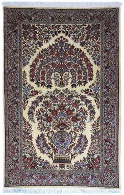 Wollteppich Rafsanjan Teppich handgeknüpft beige, morgenland, rechteckig, Höhe: 7 mm