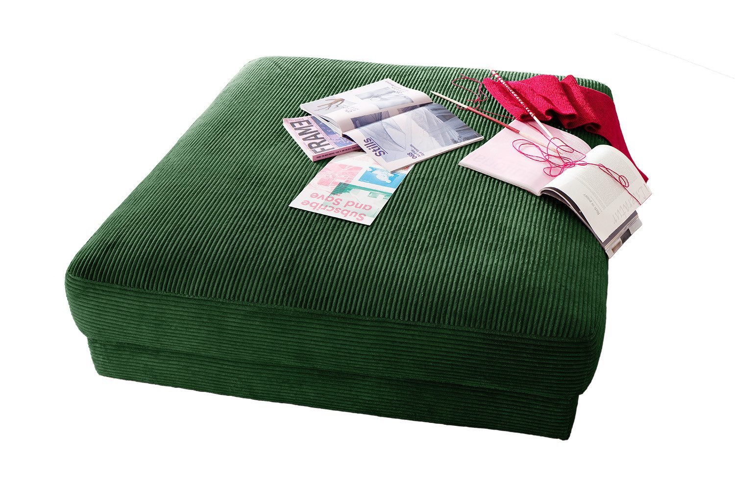 KAWOLA Hocker MADELINE, Big Hocker Polsterhocker günstig online kaufen