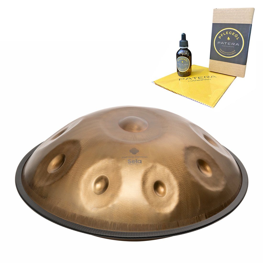 Handpan Sela SE 207 Harmony Handpan C# Kurd mit Pflege-Öl