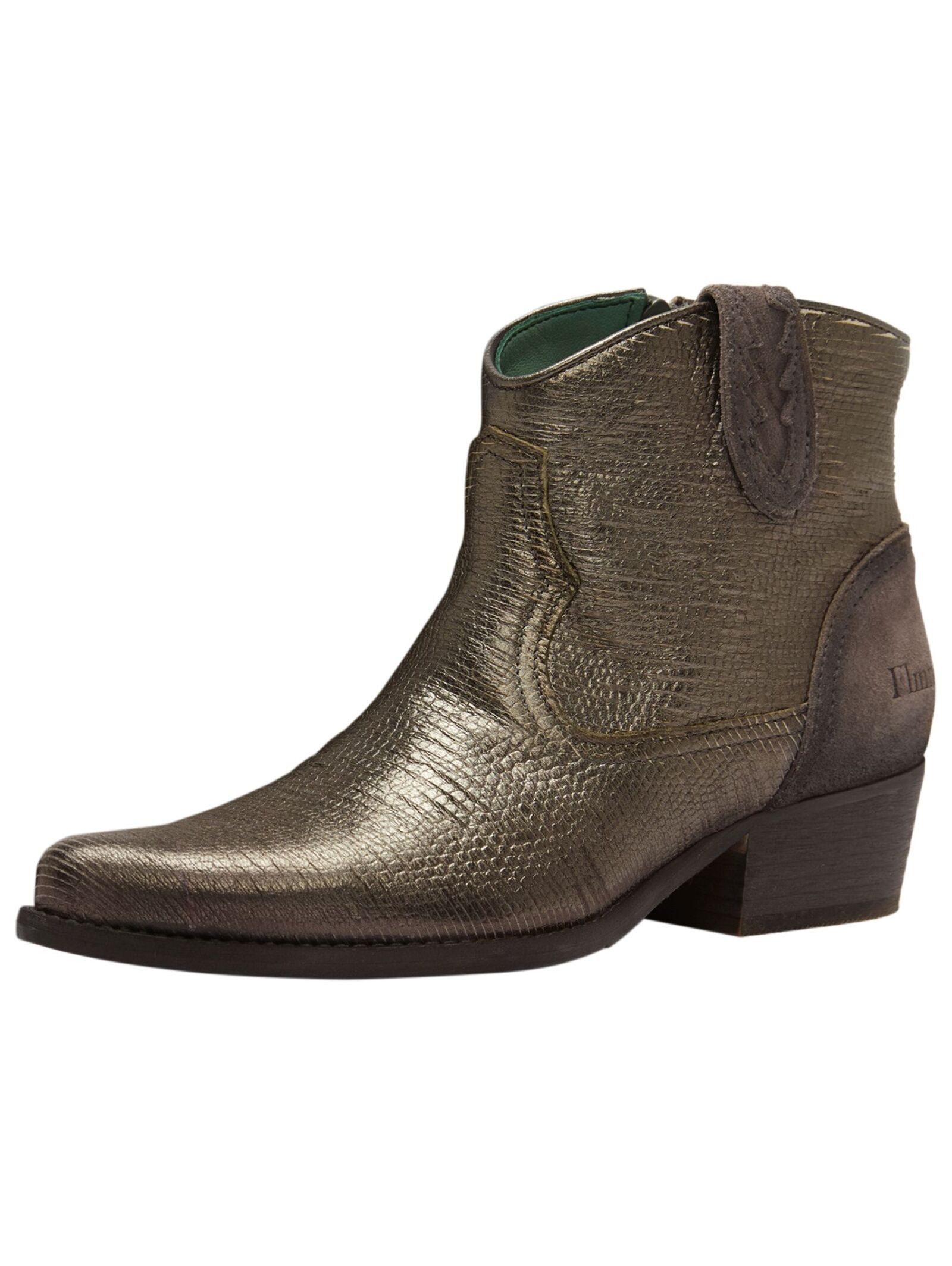 Stiefelette Leder . Cowboy Stiefelette