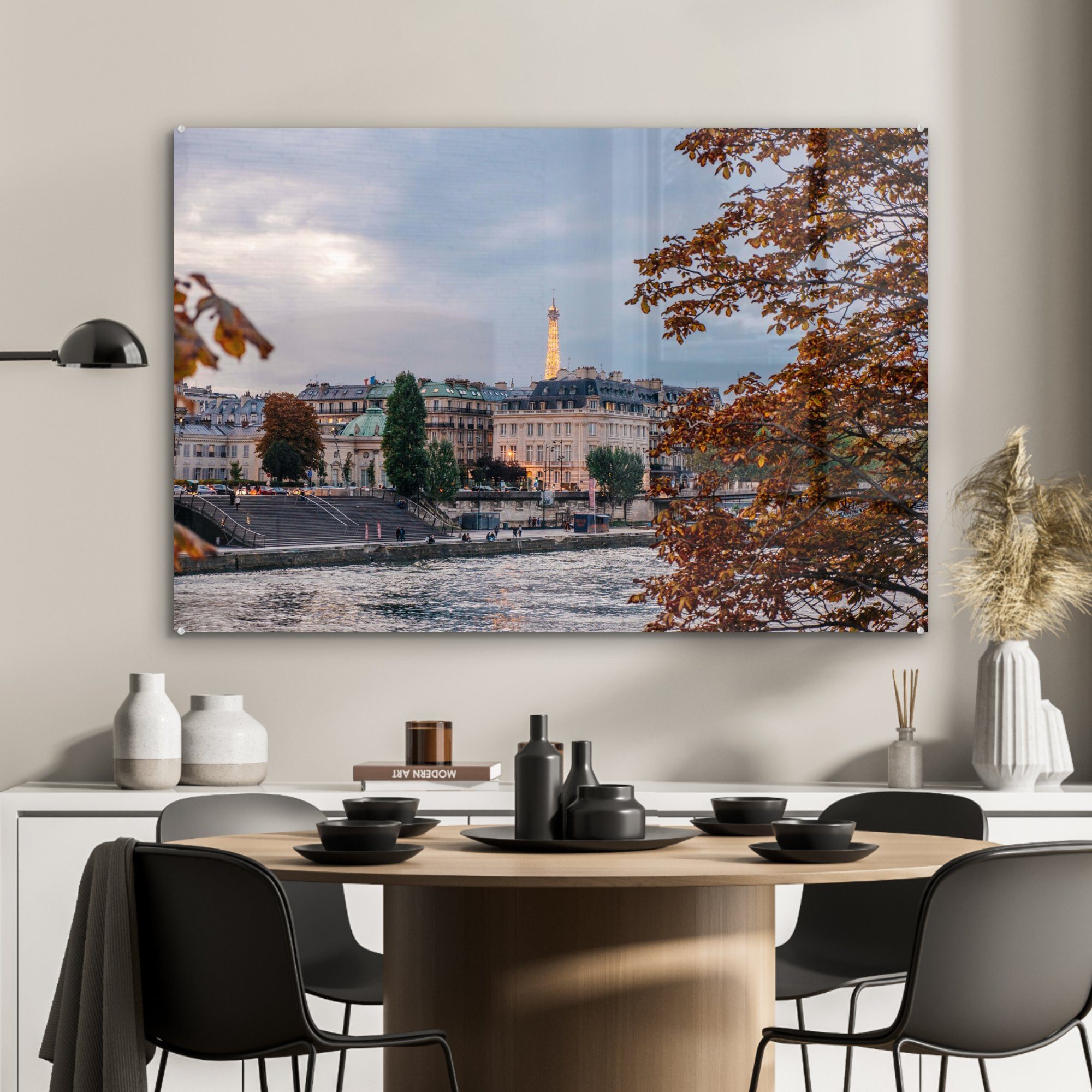 Schlafzimmer Schloss, Acrylglasbilder - MuchoWow (1 Wohnzimmer - St), Seine & Paris Acrylglasbild