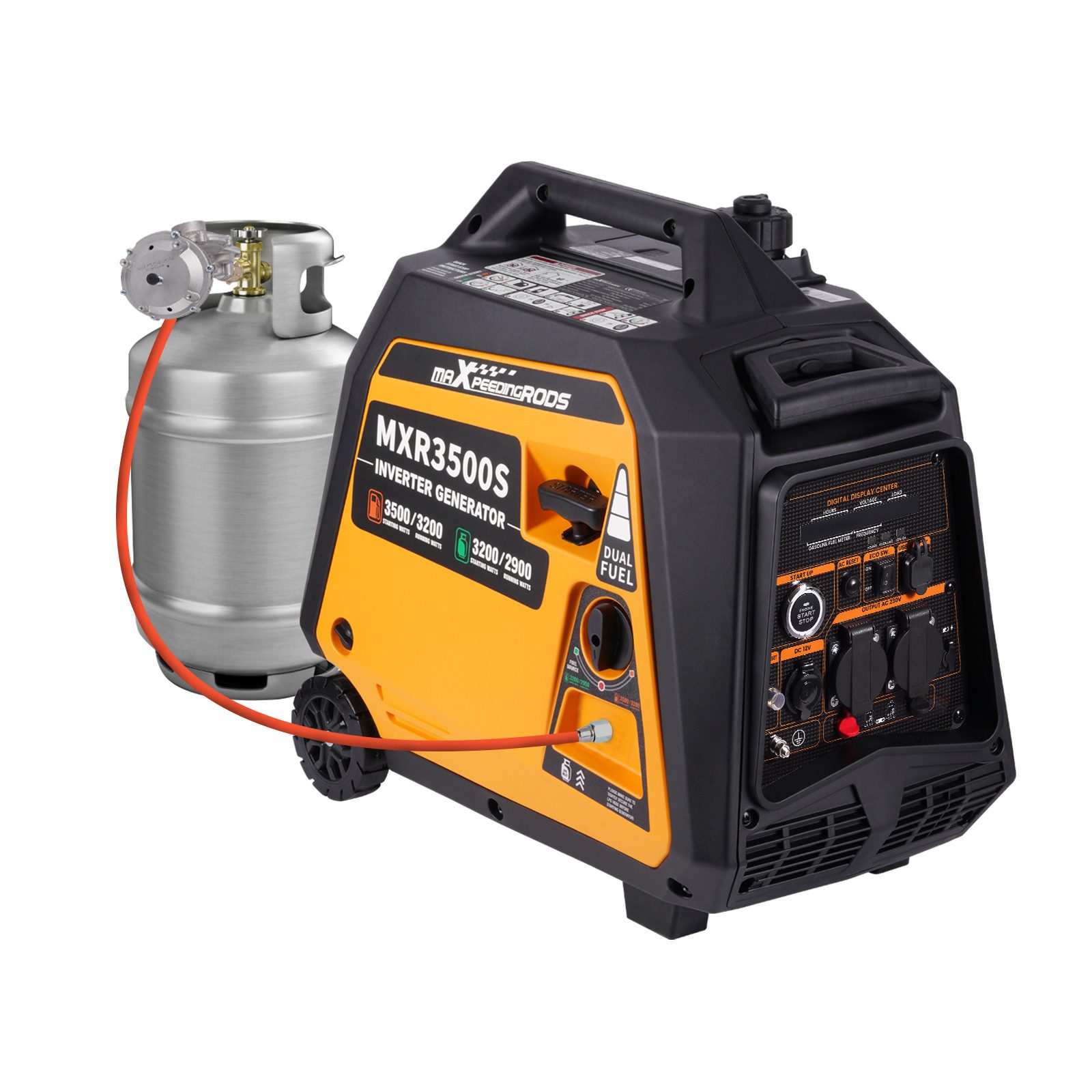 maXpeedingrods Stromerzeuger MXR3500S, 3,5 in kW, Dual Fuel Inverter Notstromaggregat