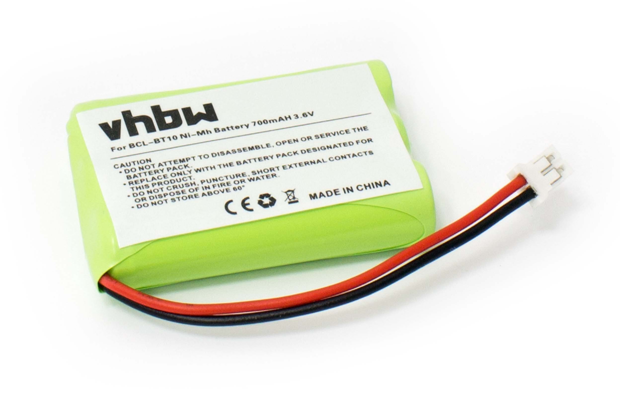 vhbw Akku passend für Kompatibel mit Brother BCL-D20, MFC-2580c, BCL-D70, FAX-1960C Festnetz & DECT (700mAh, 3,6V, NiMH) 700 mAh
