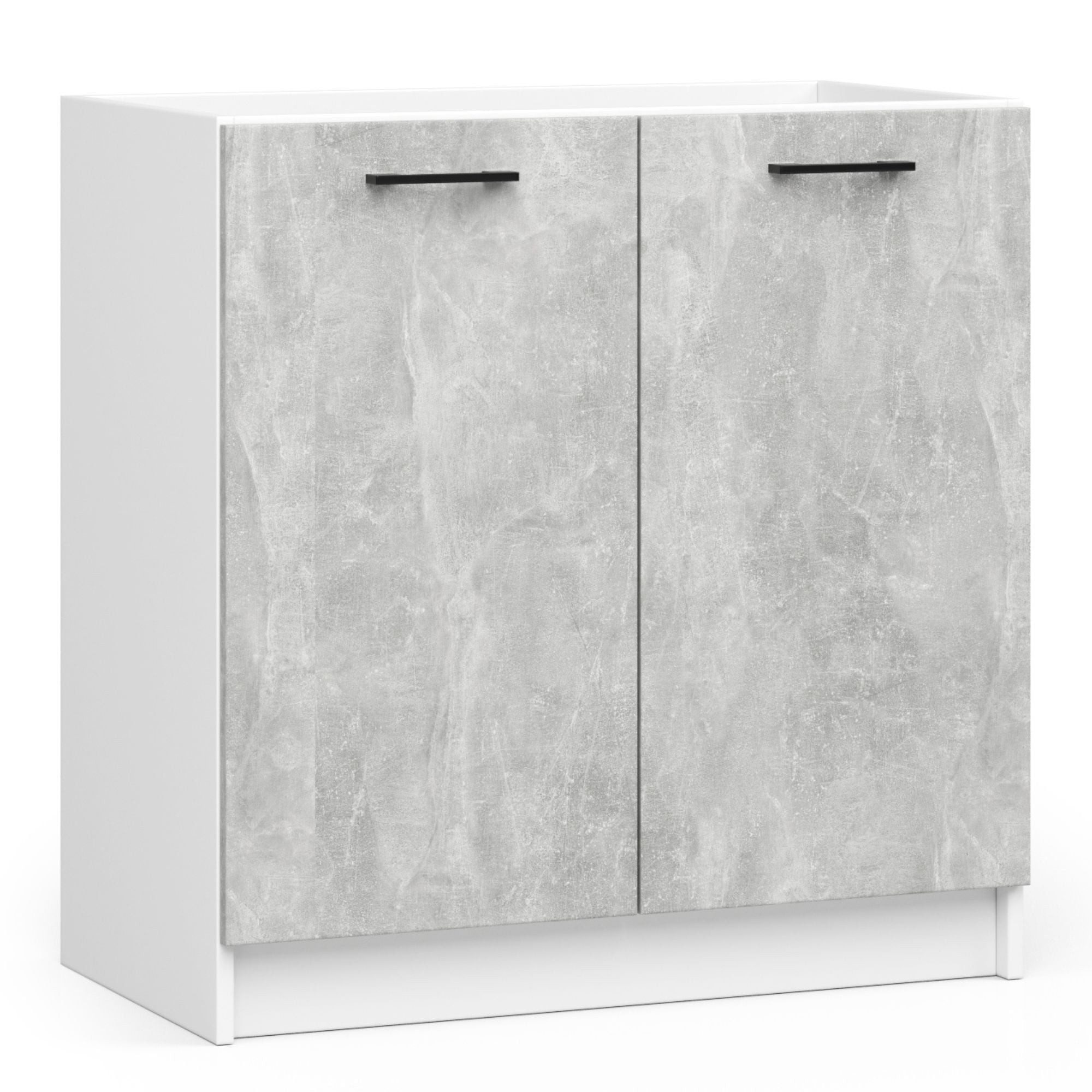 Raumhirsch Furniture Unterschrank - Praktischer Stauraum - Unterschrank Küche 2 Türen, 1 Schublade, Soft-Close, verstellbare Füße, mattschwarz