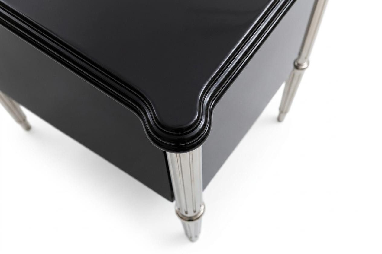 JVmoebel Sideboard Sideboard Elegantes Design Schwarz Hochglanz Geschwungene Form Modern, Made in Europa