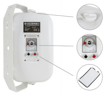 McGrey OLS-651 DJ PA Zwei-Wege-System Outdoor-Lautsprecher Außenlautsprecher (N/A, 60 W, Allwetter-Lautsprecher für Garten, Terrasse, Restaurant)