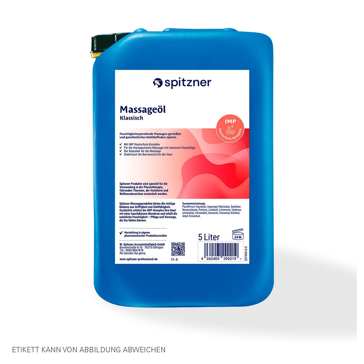 Spitzner Massageöl Spitzner Massageöl, 5 l