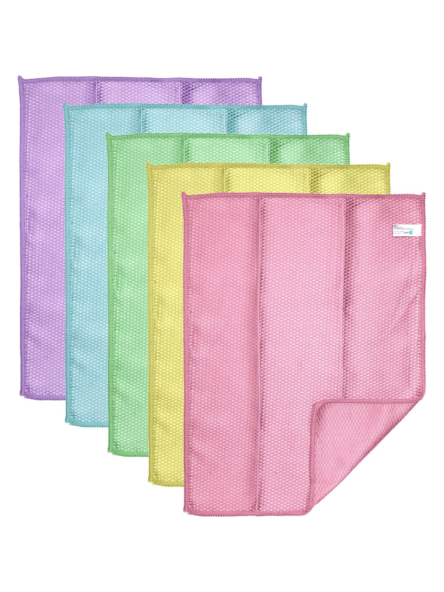 HiGloss Mikrofasertücher in Wabenstruktur, 5er-Set Mikrofasertuch (5-tlg., 5er-Set, Wabenstruktur, reinigt ohne Chemie, waschbar & wiederverwendbar)