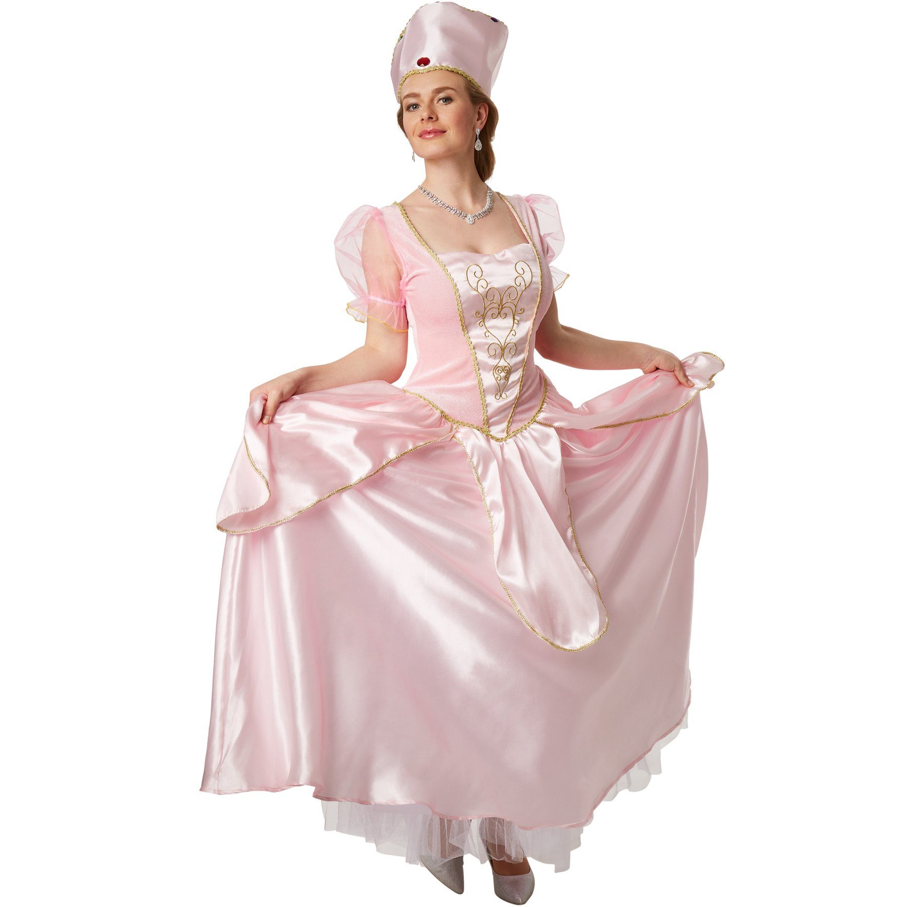 dressforfun Kostüm Frauenkostüm Prinzessin Dornröschen, Zauberhaftes Dornröschenkleid im Seidenlook
