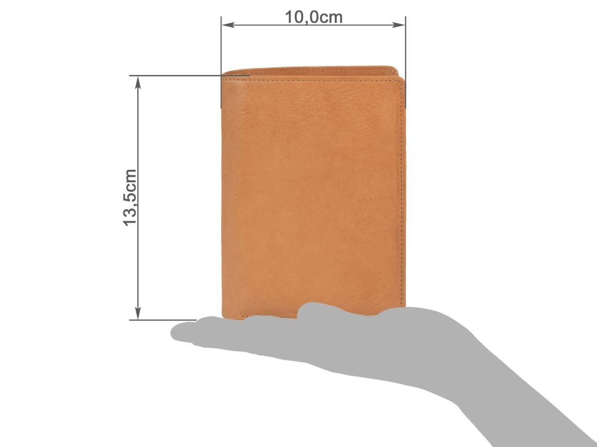 Sonnenleder Geldbörse Rhein, Herrenbörse, Portemonnaie, Hochformat, herausnehmbares Kartenetui