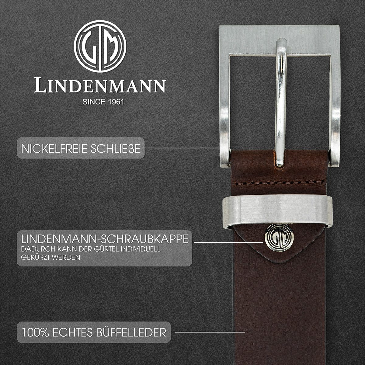 LINDENMANN Ledergürtel