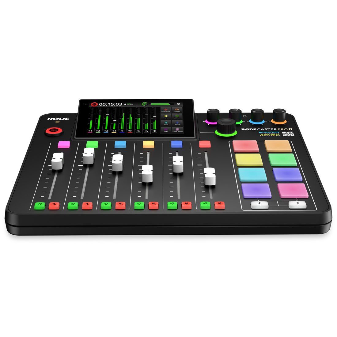 RØDE Rode Rodecaster Pro II Station mit Podmic mit Kabel Digitales Aufnahmegerät (Dual USB-Audio Interface)