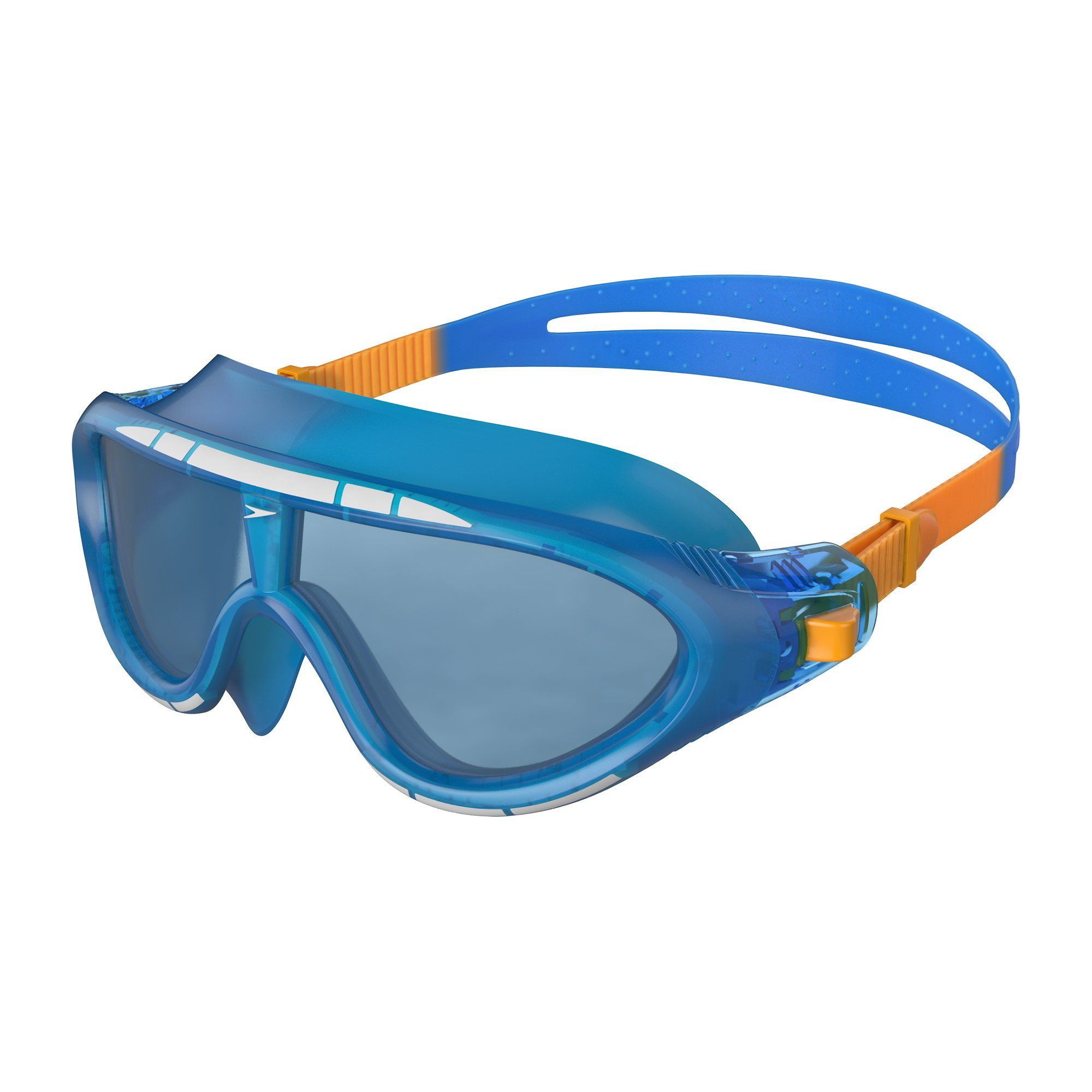 Speedo Schwimmbrille Speedo Biofuse Rift Junior Blue/Orange, Hoher Tragekomfort durch flexiblen Rahmen