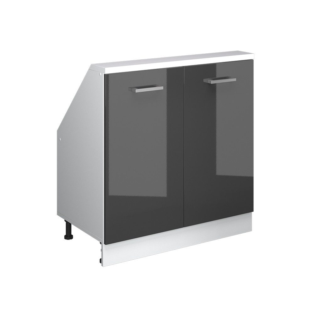 Vicco Unterschrank R-Line, Anthrazit Hochglanz/Weiß, 80 günstig online kaufen