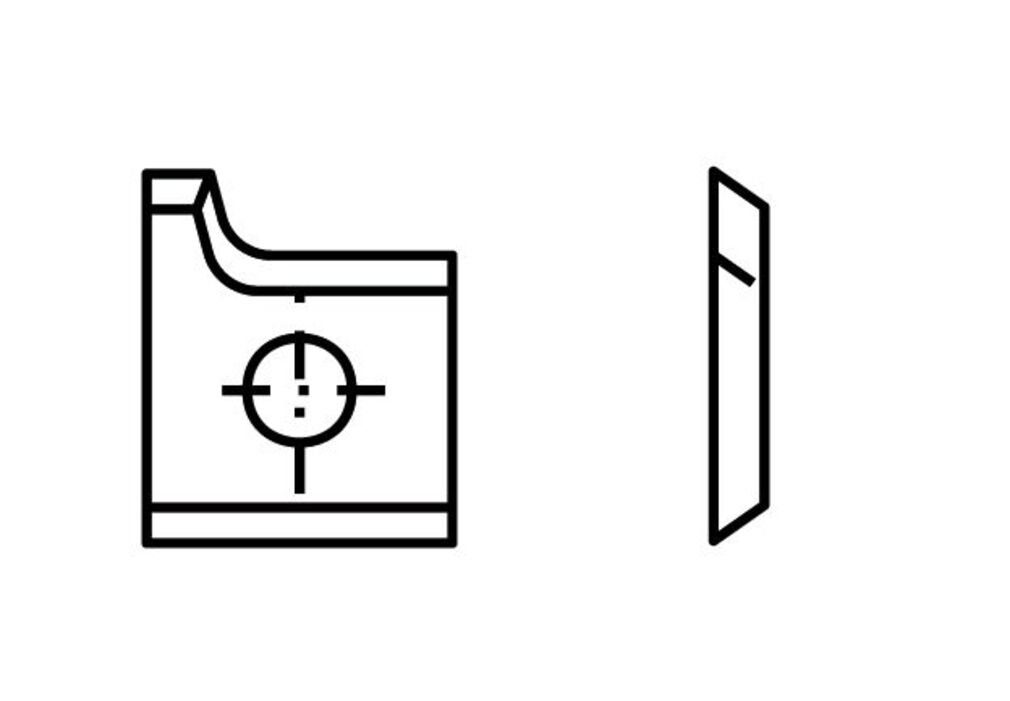 Tigra Wendeplattenfräser Blankett 22 12x14,5x2,0mm d=4,0mm R=2,5 T03SMG 4 Stück | Fräser-Sets