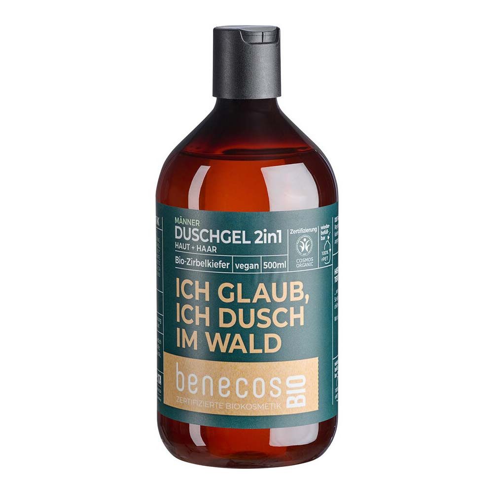 Benecos Duschgel Zirbelkiefer - Duschgel 2in1 Haut+Haar 500ml