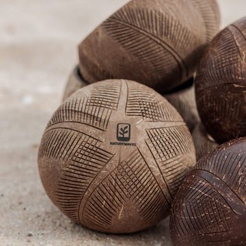 Naturewaves Müslischale Kokosnussschale (Palmenblatt), handgefertigt - Müslischale