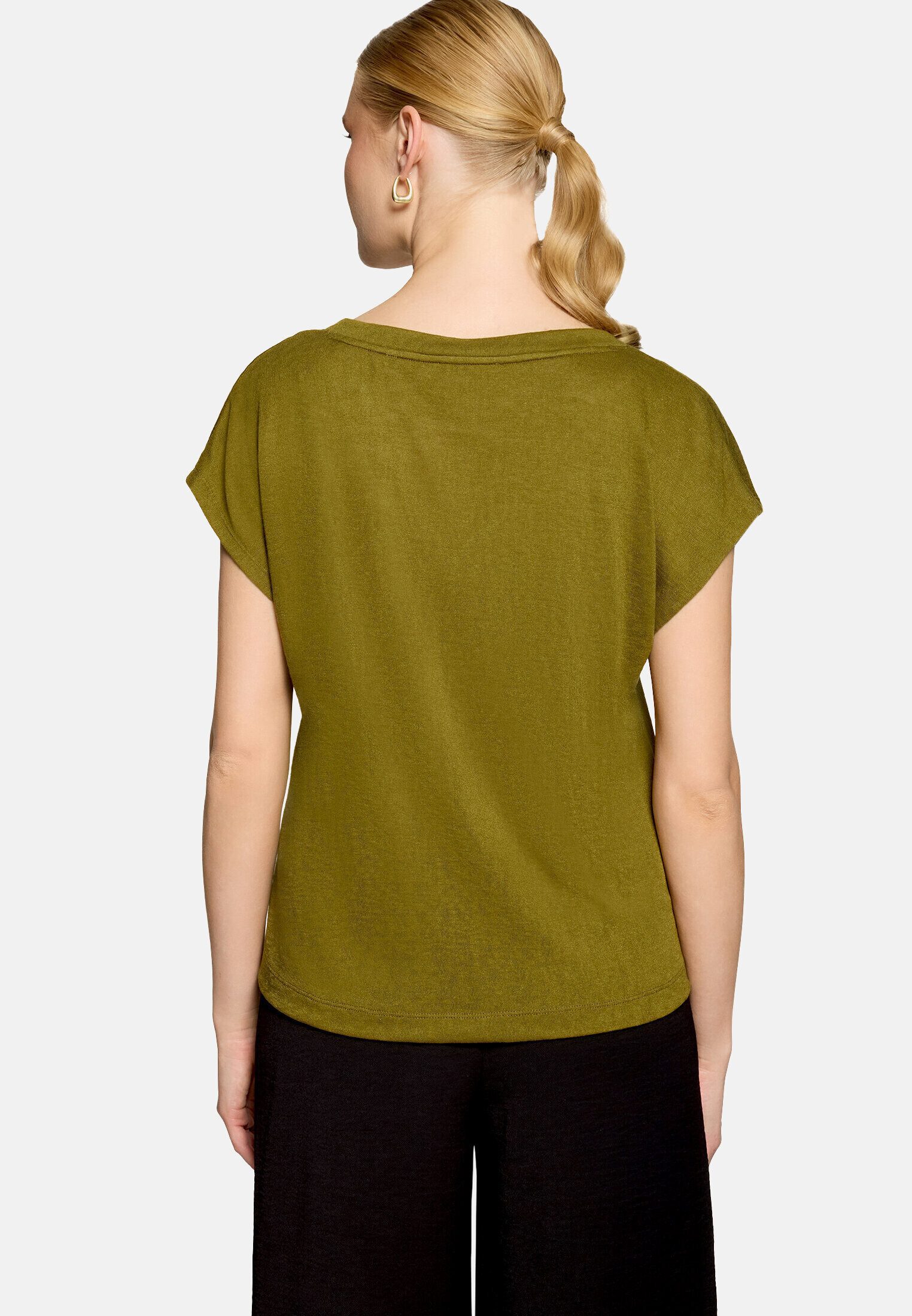 Zero T-Shirt Damen mit V-Ausschnitt (1-tlg) Material – Bild 3 von 5