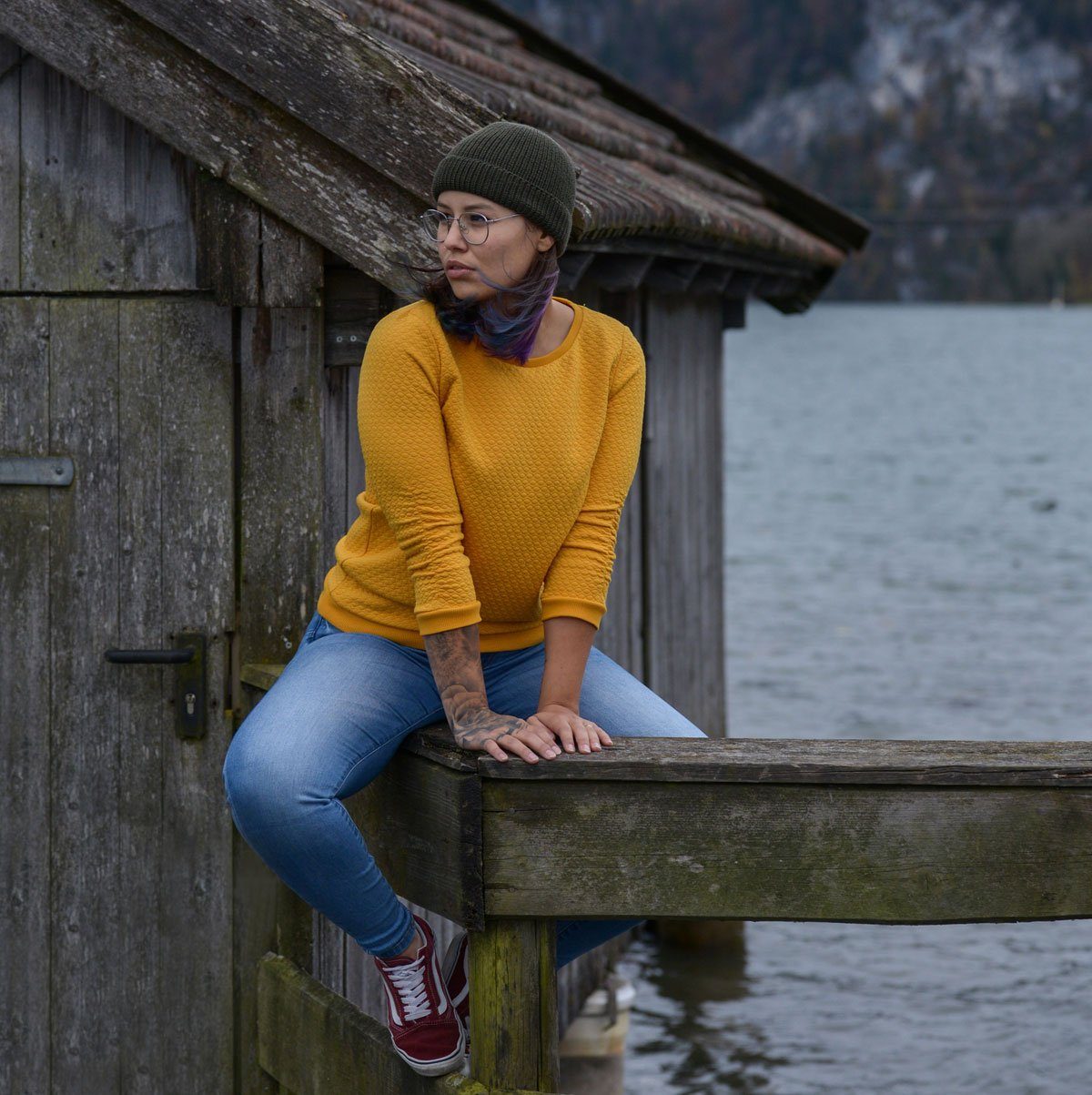 alpengoa Strickmütze Fischermütze Docker Beanie Wolle günstig online kaufen