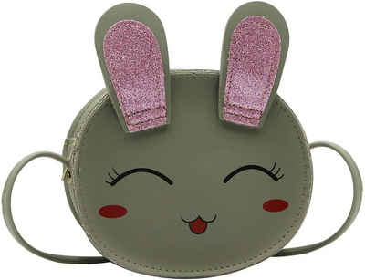BEARSU Puppen Rucksack »Kinder süße Kaninchen Geldbörse Umhängetasche Mini Cartoon Schulter Handtasche mit Ohren für Kleinkinder Jungen Mädchen«