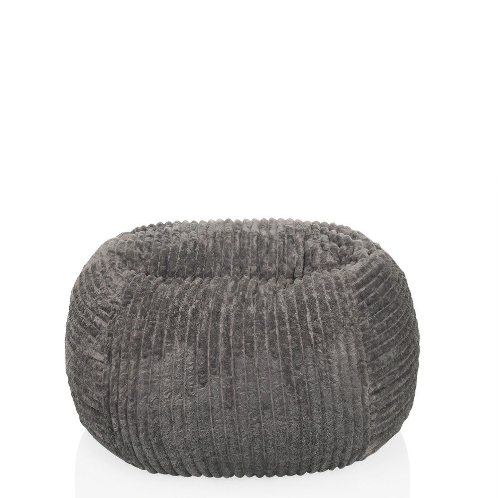 hjh LIVING Sitzsack Sitzsack Sitzolo R Stoff, Sitzsack Bodensofa aus Cord mit Schaumstoff Füllung