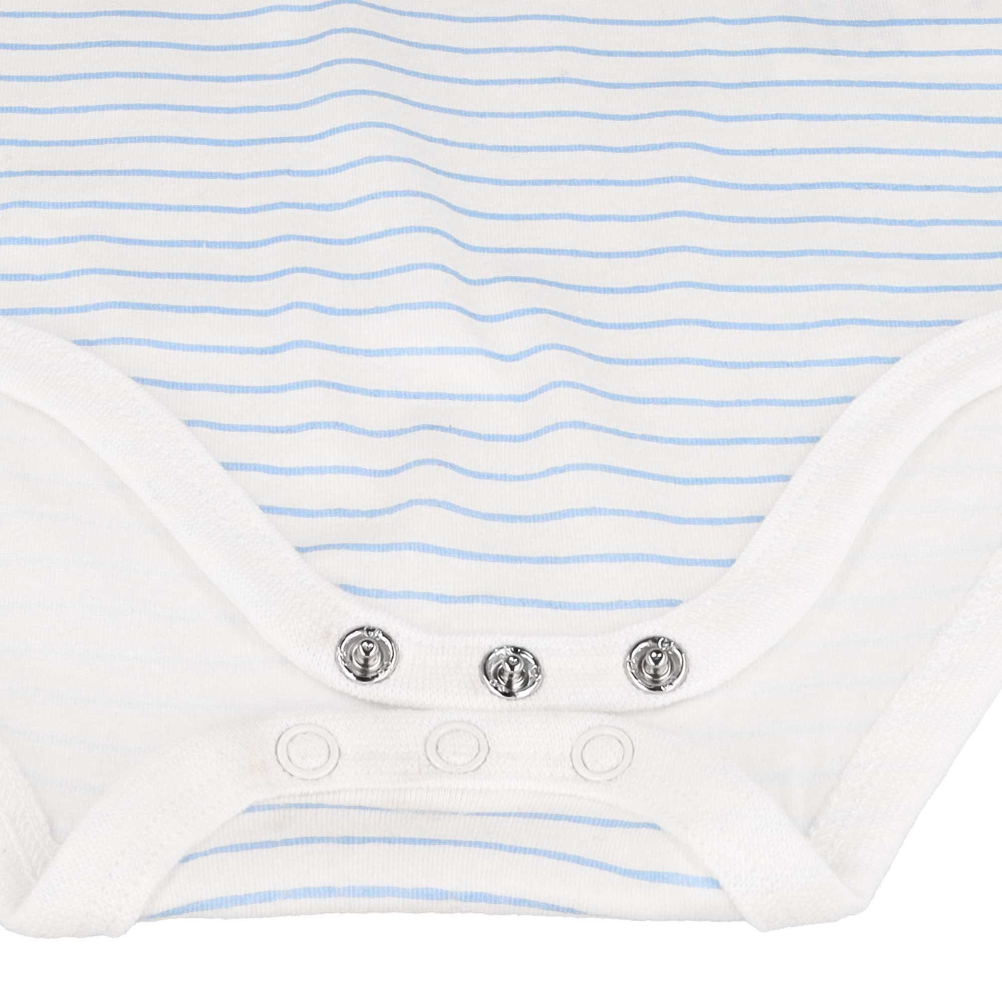 MAXIMO Kurzarmbody (1-tlg) Cerulean-weiß, Ringel, Jersey, maritimer Style