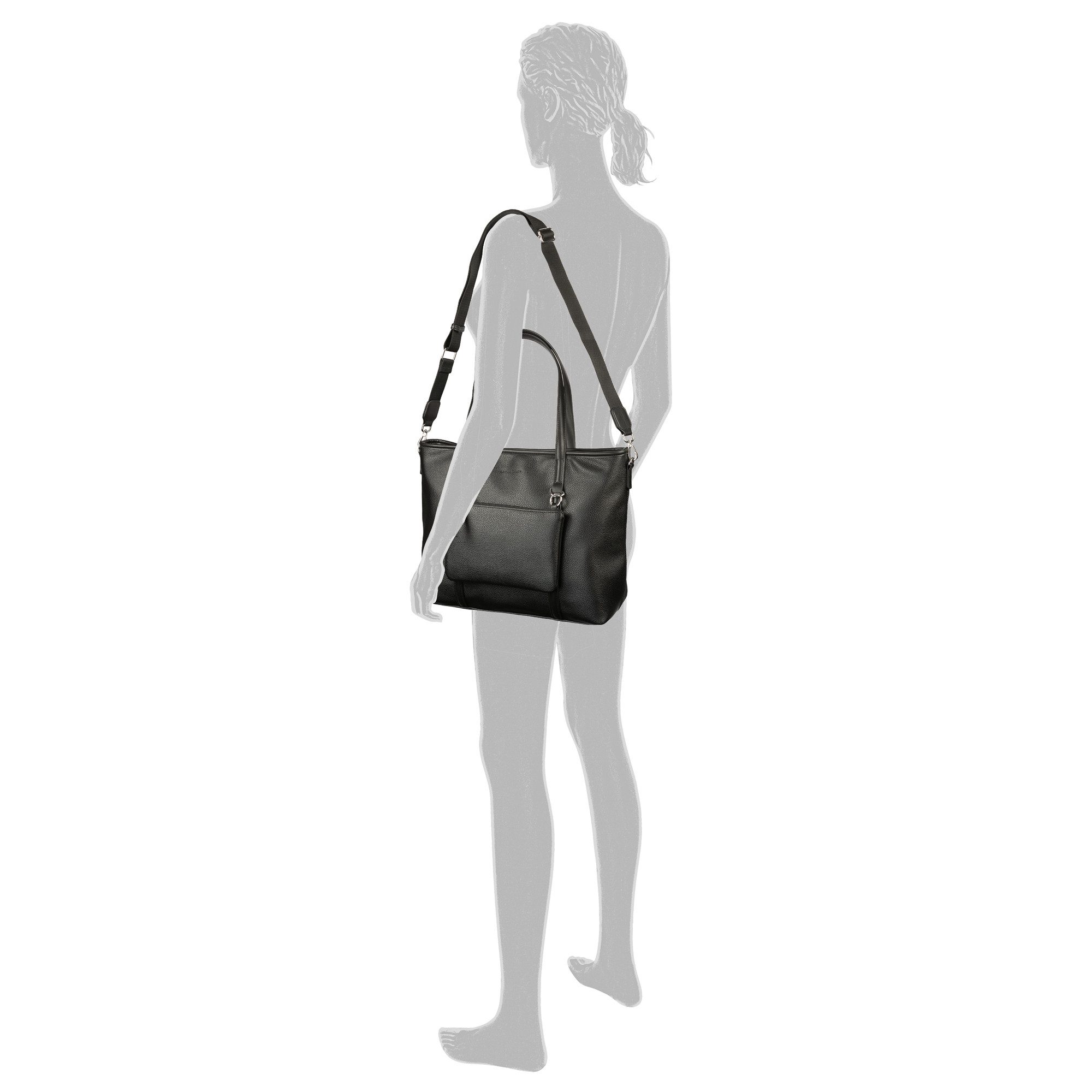 TOM TAILOR Shopper Jamila (Set, 2-tlg., Praktische 2-in-1-Funktion: Abnehmbare Vortasche als Umhängetasche), ein Platzwunder mit 2-in1-Funktion aus fein genarbtem Lederimtiat